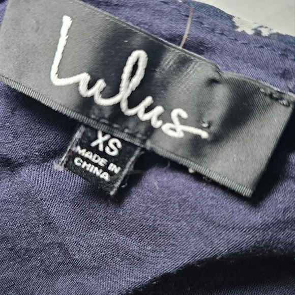 Poppy Patch Navy Blue Floral Print Skater Dress - Picture 8 of 8